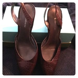Brown Liz Claiborne Size 10 Sling Back